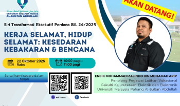 Hebahan Program Siri Transformasi Eksekutif Perdana (Step) Bil. 24/2025 – Kerja Selamat, Hidup Selamat: Kesedaran Kebakaran & Bencana